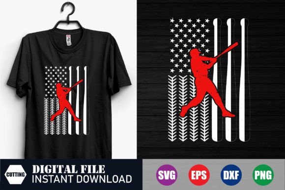 American Baseball Flag Graphics for Crafts