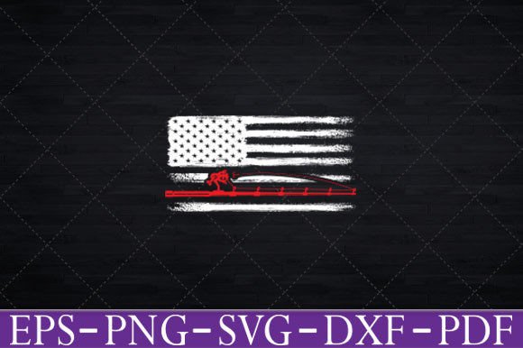 American Flag Fishing Tee: Fun Graphics for Crafts