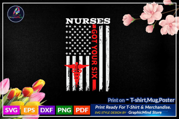 American Flag Nursing Graphics for Crafts & Blogs