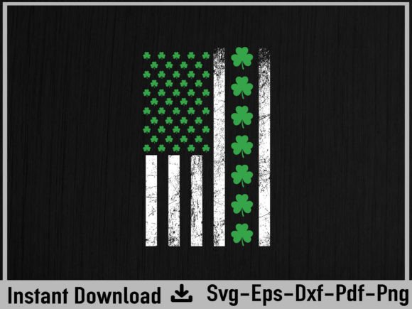 American Flag St Patrick's Day T Shirt Graphics for Crafts