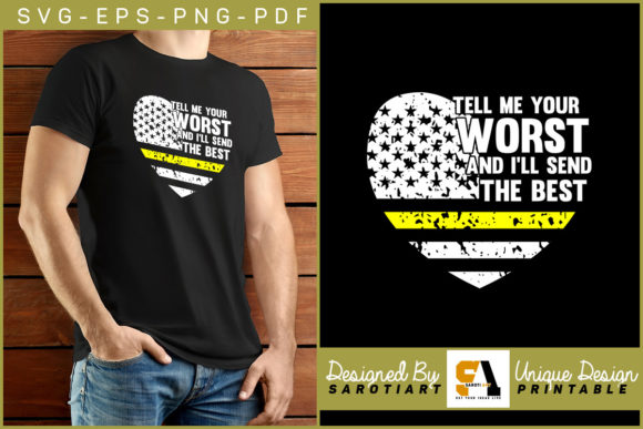 American Flag with 911 Dispatcher Tshirt: A Designer's Review