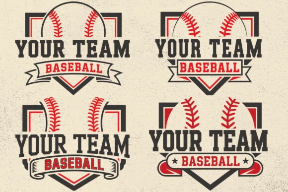 Baseball Team SVG Mascot Template: Graphics for T-Shirt Designs