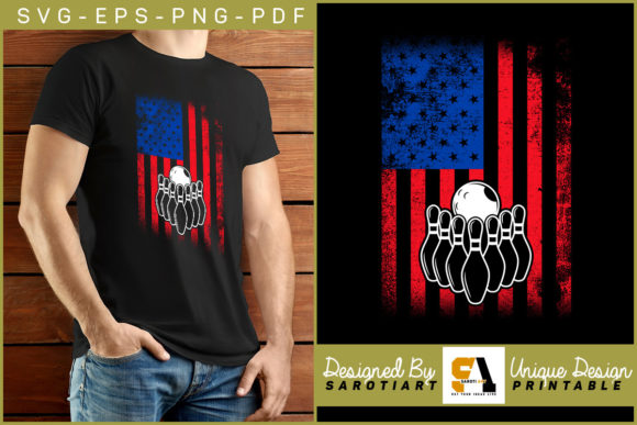 Bowling USA Flag Graphics for Crafts Review