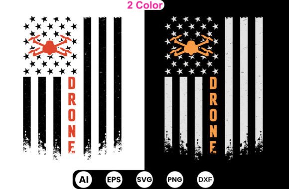 Flying Drone Flag Graphics for Crafts & Mugs