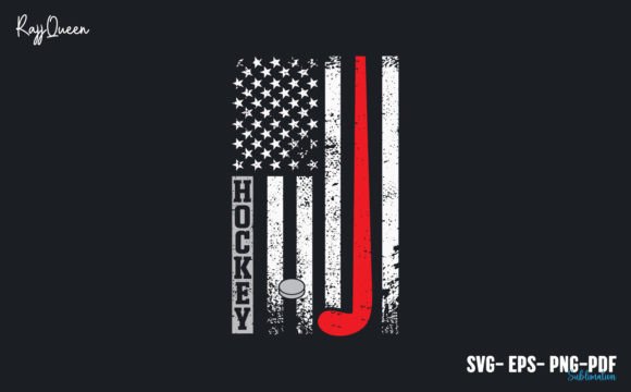Hockey USA Flag T-Shirt Design: Graphics for Crafts
