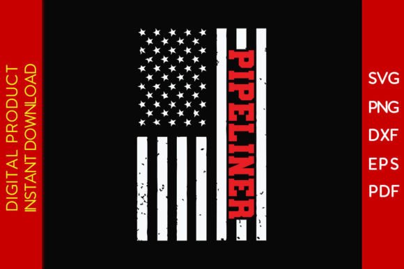 Pipeliner USA Flag SVG: Bold Graphics for Crafts