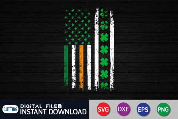 St. Patrick's Shamrock Flag Graphics for Crafts