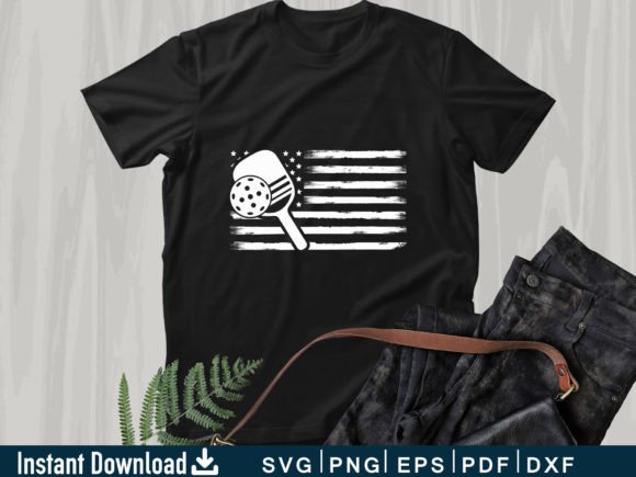 US Flag Pickleball SVG: Graphics for Crafts & Blogs