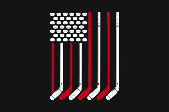 USA Flag Hockey Sports SVG T-shirt: Graphics for Crafts