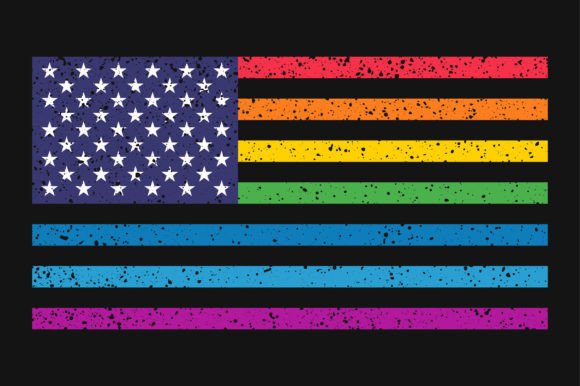USA Flag Pride LGBT SVG for Graphics and Crafts