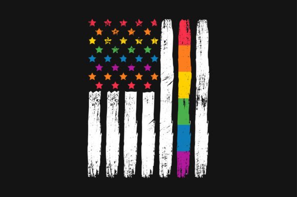 USA Flag Pride LGBT Vector for Crafts & Graphics