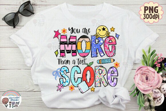 You Are More Than a Test Score: Graphics for T-Shirt Designs